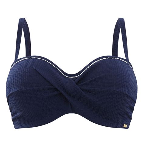 navy blue bandeau bikini